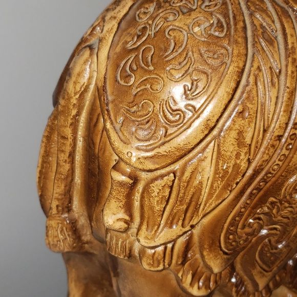 Vintage Wood Carved Heavy Elephant - Picture 3 of 8